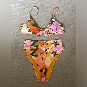 Aerie floral tropical bikini set